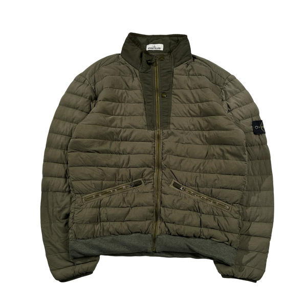 Stone Island 2019 Green Down Filled Loom Woven Puffer Jacket - XXL
