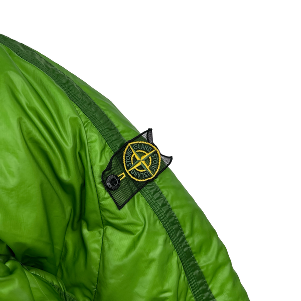 Stone Island 2007 Green Mesh Badge Down Puffer Jacket - Medium