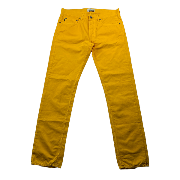 Stone Island 2018 Slim Fit Yellow Denim Jeans - 32"