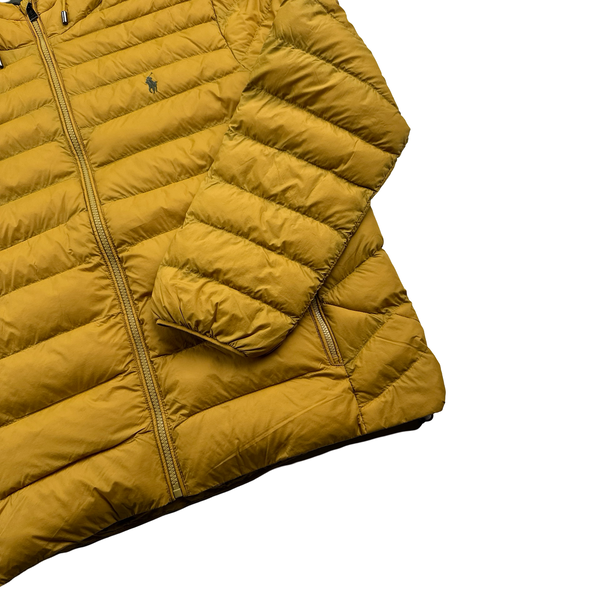 Ralph Lauren Yellow Padded Puffer Jacket - Medium - Large