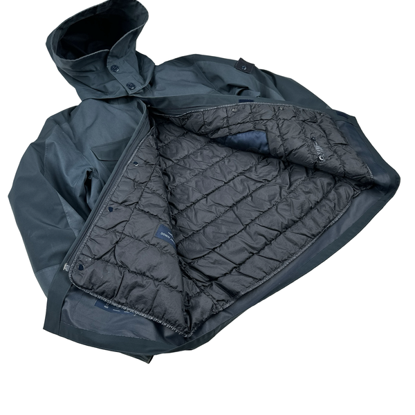 Stone Island 2017 Navy Waterproof Down Lined Ghost Tank Shield Jacket - Large
