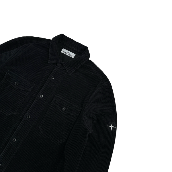 Stone Island 2020 Black Jumbo Corduroy Shirt - Large