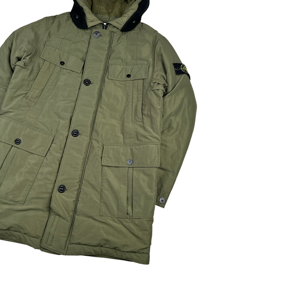Stone Island Green 2019 Micro Reps Primaloft Parka Jacket - Medium