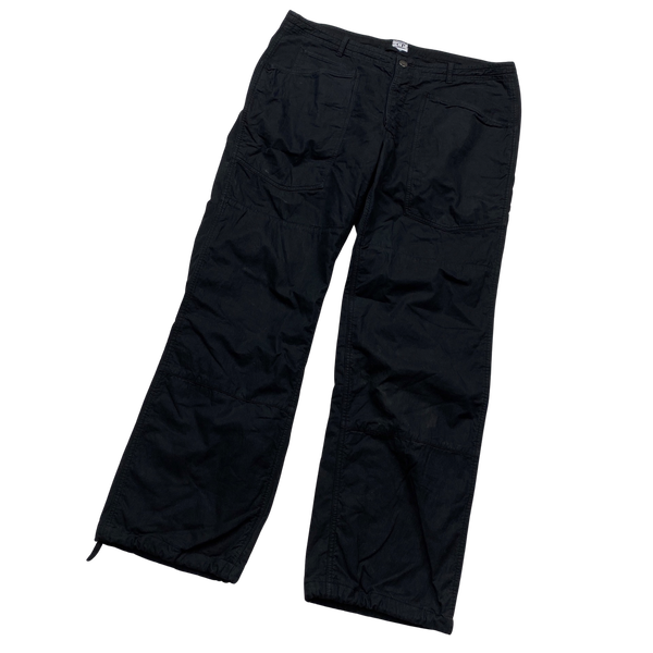CP Company Loose Fit Black Cargos - 38"