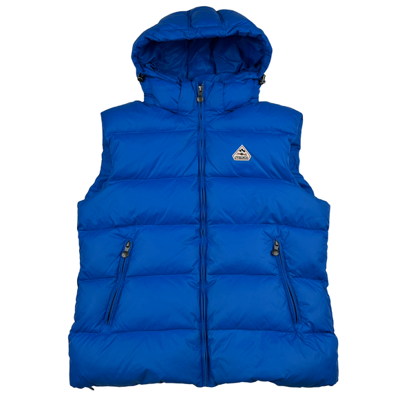 Pyrenex Blue Pure French Down Hooded Puffer Gilet Jacket - Large