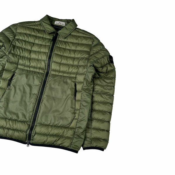 Stone Island 2022 Bio Based Ripstop Nylon Down Green Jacket - Medium