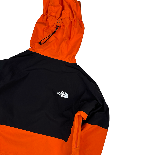 North Face Orange Gore Tex Colour Block Hooded Jacket - Small