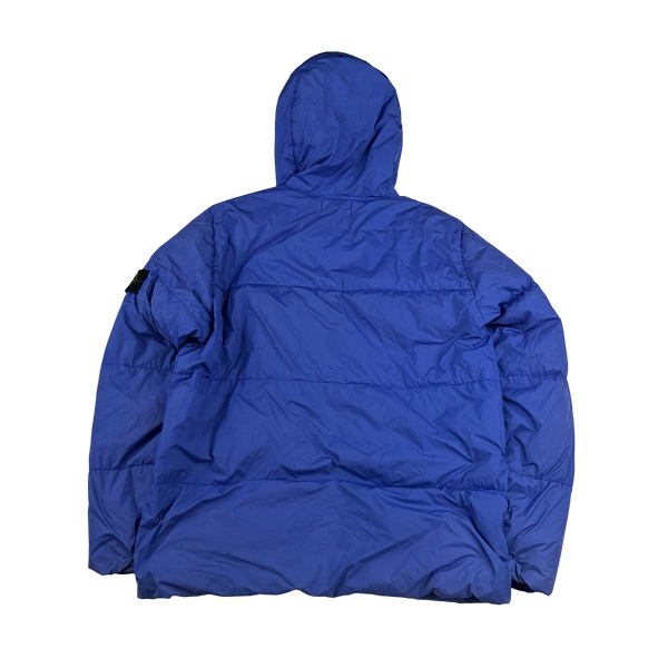 Stone Island 2021 Blue Crinkle NY Down Puffer Jacket - XL