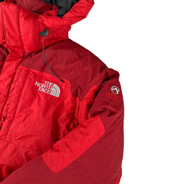 North Face Red Himalayan Summit Series 800 Down Hooded Puffer Jacket - Medium