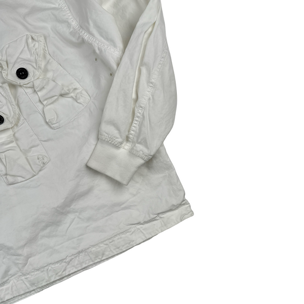 Stone Island 2021 White Multi Pocket Smock - Small