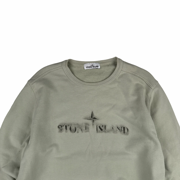 Stone Island 2019 Light Sage Green Cotton Crewneck - Medium