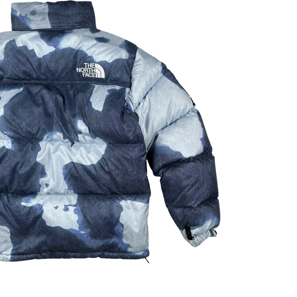 North Face X Supreme 700 FW/2021 Bleached Denim Down Filled Puffer Jacket - Medium