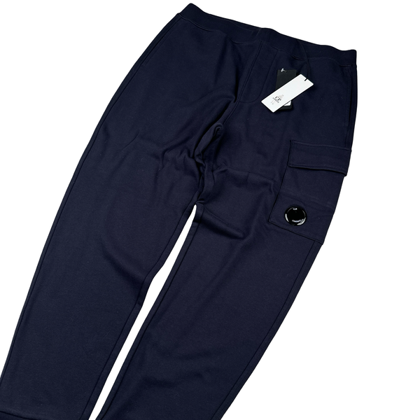 CP Company Navy Cotton Lens View Joggers - Large
