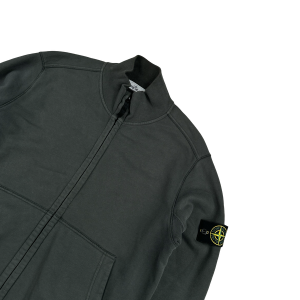 Stone Island 2019 Charcoal Thick Cotton Zipped Jumper - XL