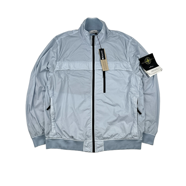 Stone Island 2024 New Season Blue Garment Dyed Crinkle Reps R-NY Jacket - XXL