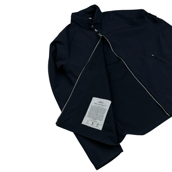 Stone Island 2018 Dark Navy Light Soft Shell R Jacket - Large
