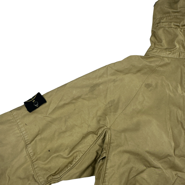 Stone Island 2005 Tan Raso Floccato Riot Mask Sniper Jacket - Large
