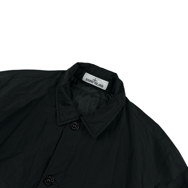 Stone Island 2021 Black Primaloft Lined Collared Coach Jacket - Medium