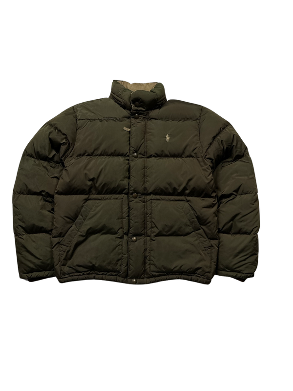 Ralph Lauren Brown Down Puffer Jacket - Small