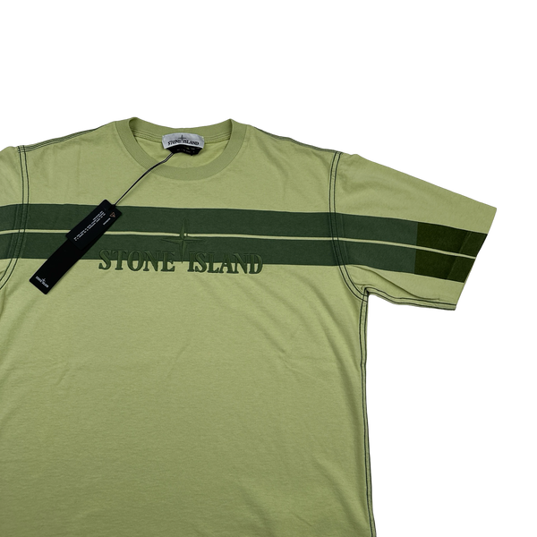 Stone Island 2022 Green Graphic Spellout T Shirt - Small