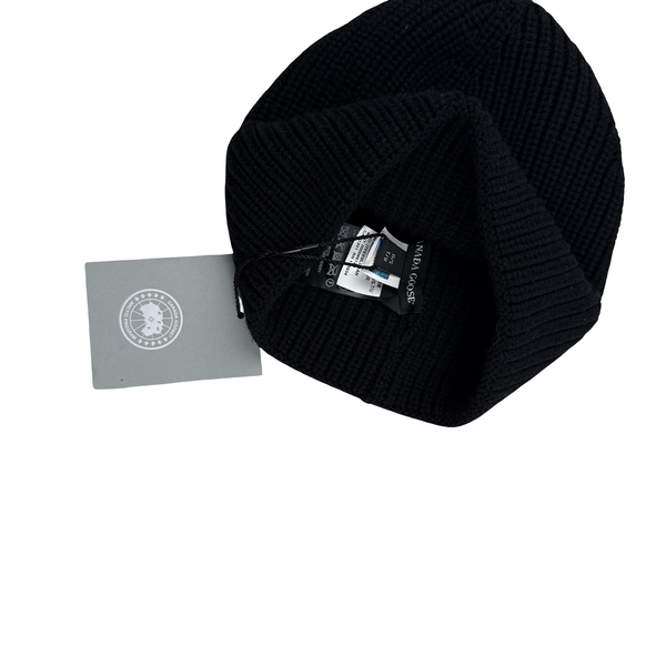 Canada Goose Black Wool Beanie - Small
