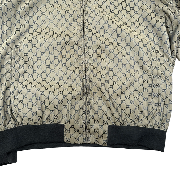 Gucci Monogram Zipped Silk Jersey Lined Jacket - XXL