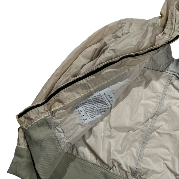 Stone Island 2014 Cream Mussola Gommata Lightweight Jacket - XXL