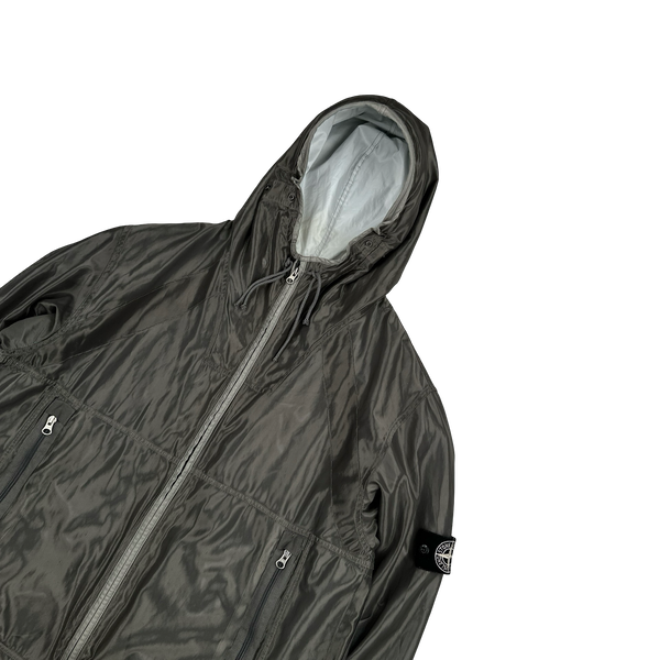 Stone Island 2006 Silver Reflective Mesh Reflective no.979 Jacket - XXL