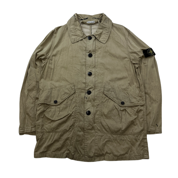 Stone Island 2002 Beige Raso Gommato Dutch Rope Jacket - XL