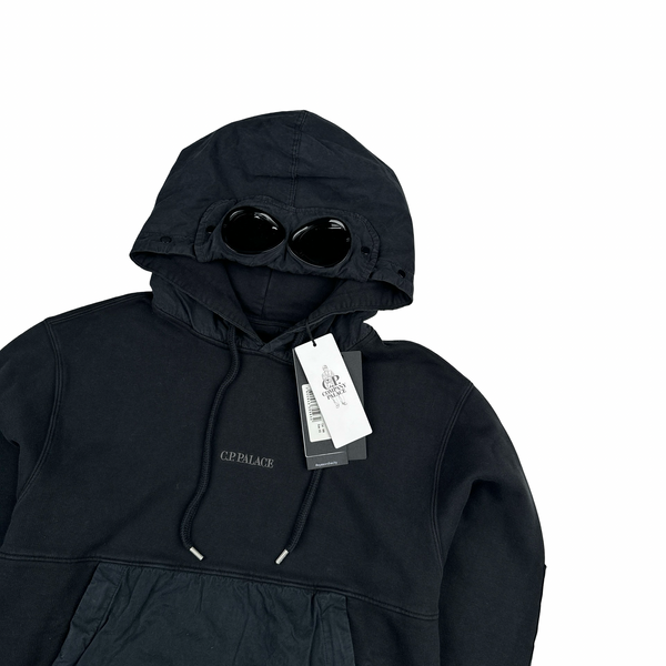CP Company x Palace Black Spellout Goggle Hoodie - Large - XS