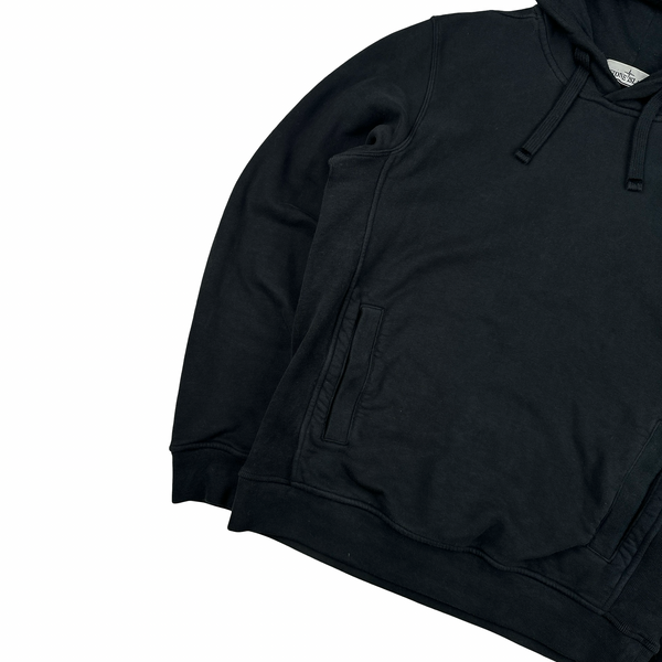 Stone Island 2024 Black Pullover Hoodie - Medium