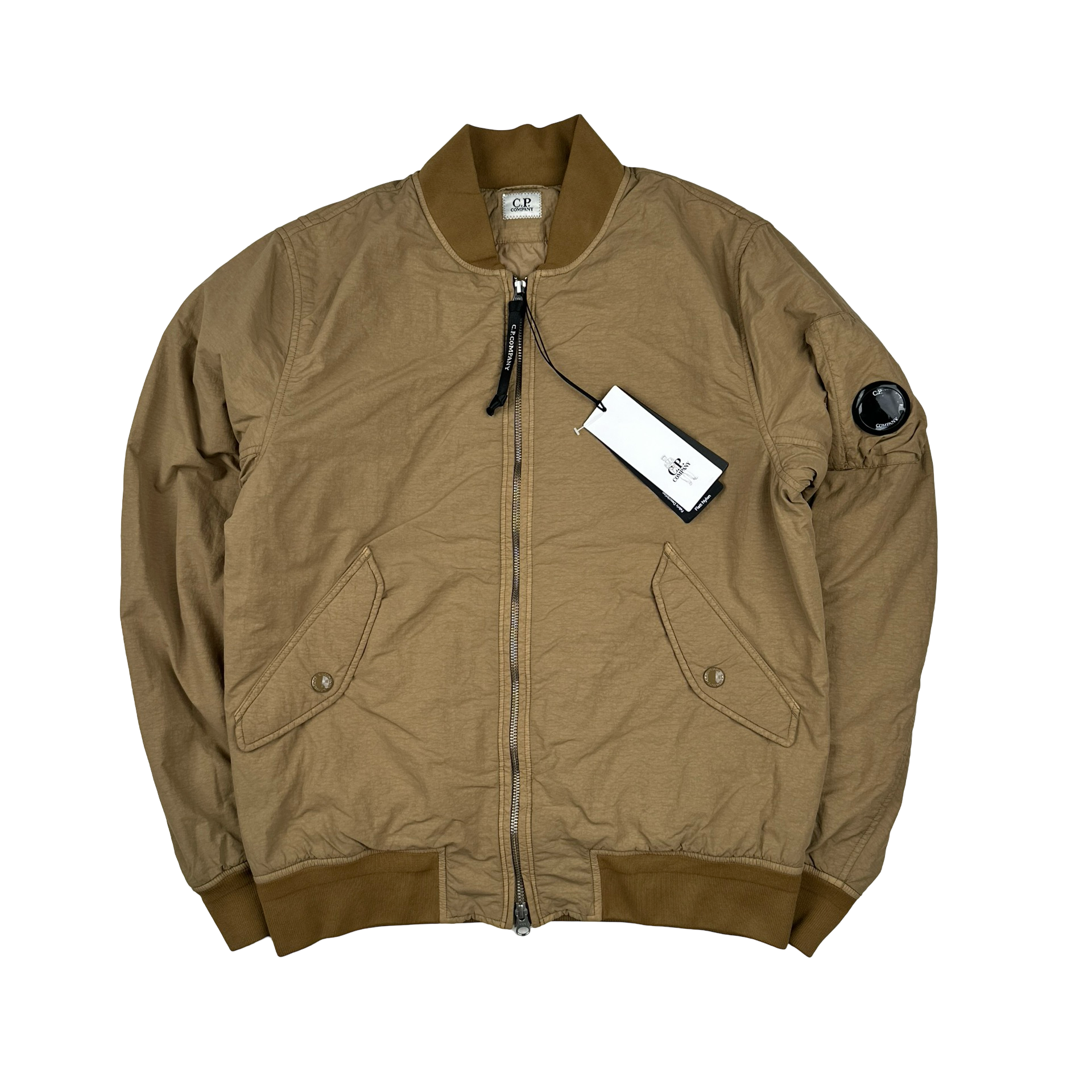 CP Company Brown Flatt Nylon Bomber Jacket - Medium – Mat's Island