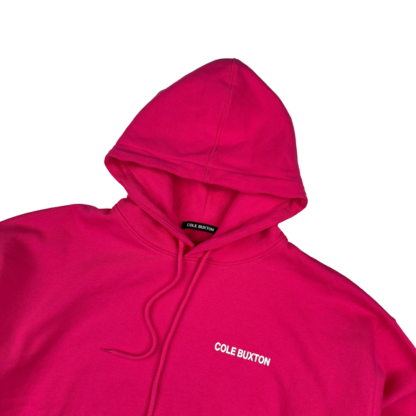 Cole Buxton Neon Pink Boxy Fit Hoodie - Small