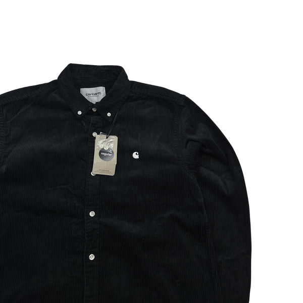Carhartt WIP Black Corduroy Buttoned Overshirt - Small & Medium