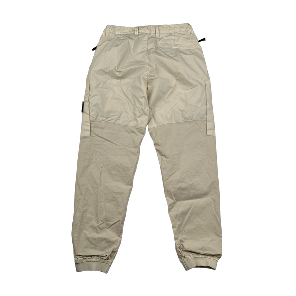 Stone Island 2020 Mussola Panel Beige Cargo Trousers - 30"