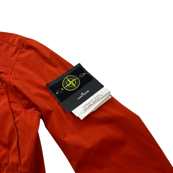 Stone Island Red Jersey R Hooded Jacket - Small