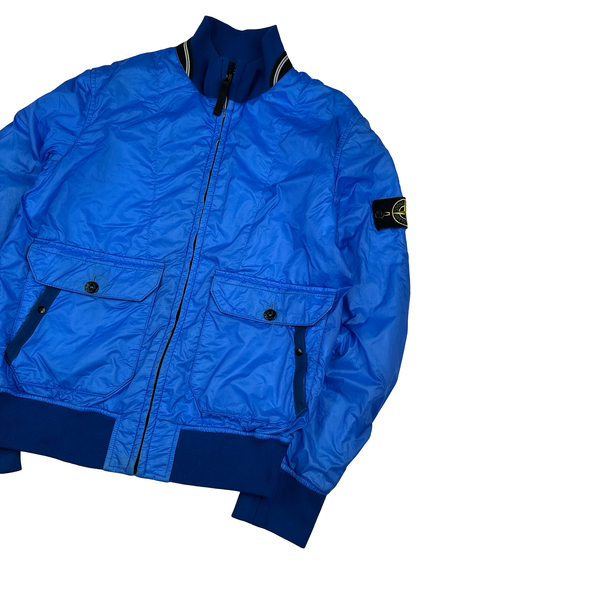 Stone Island 2009 Blue Tyveck Mesh Lined Jacket - Medium