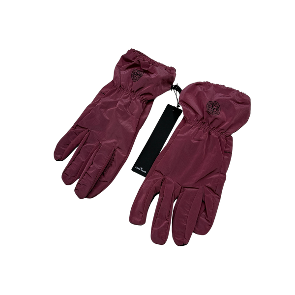 Stone Island Purple 2023 Nylon Metal Gloves