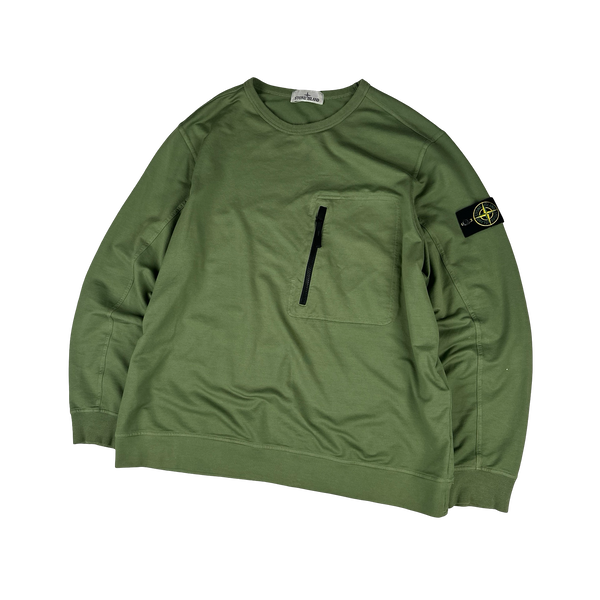 Stone Island 2022 Sage Green Crewneck Pullover Jumper - XXL