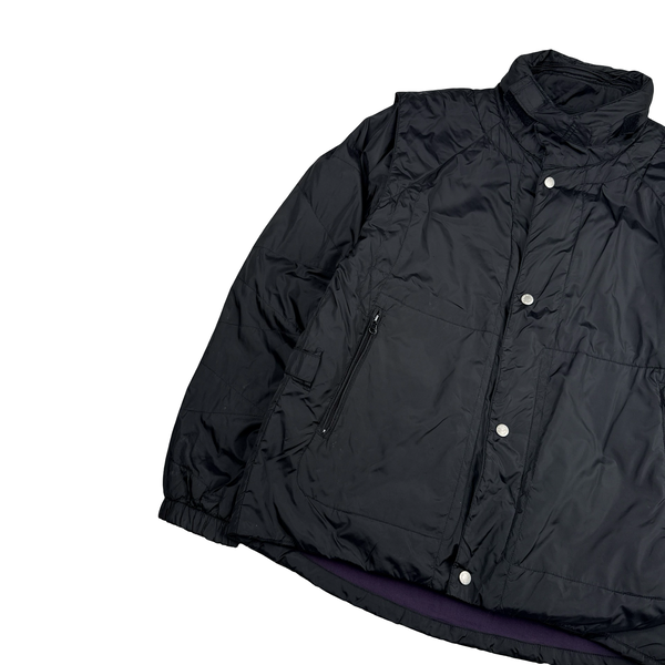 Stone Island Purple/Black 2005 Denims Quilted Reversible Jacket - Medium