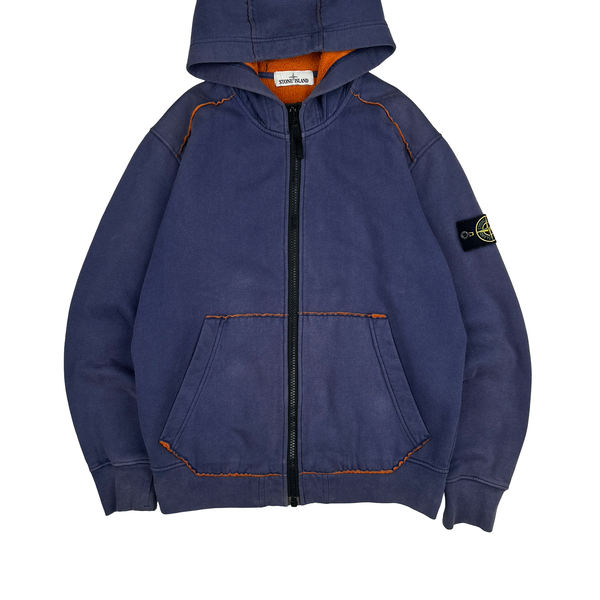 Stone Island 2015 Purple Zip Up Hoodie - Medium
