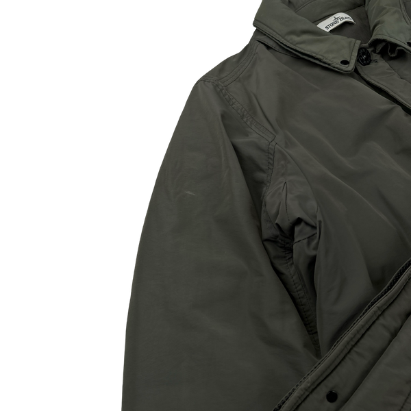 Stone Island 2016 Khaki Micro Reps Primaloft Insulated Long Collared Jacket - XXL