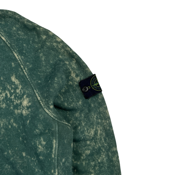 Stone Island 2021 Green Cotton Camo OVD Pullover Hoodie - Large