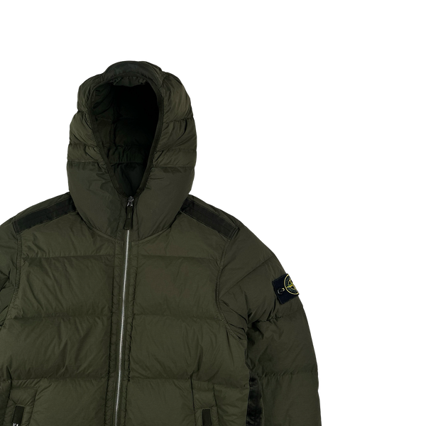 Stone Island 2023 Khaki Seamless Tunnel Nylon Down TC - Small