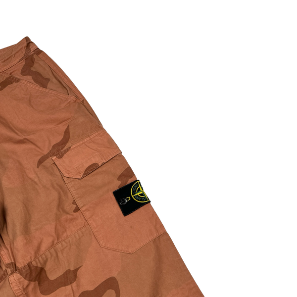 Stone Island x Supreme 2019 Salmon Brushed Cotton 2C Camo OVD Cargo Trousers - 32"