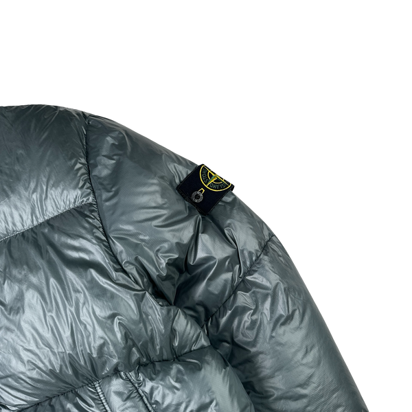 Stone Island 2017 Steel Grey  Pertex Quantum Y Down Puffer Jacket - Large