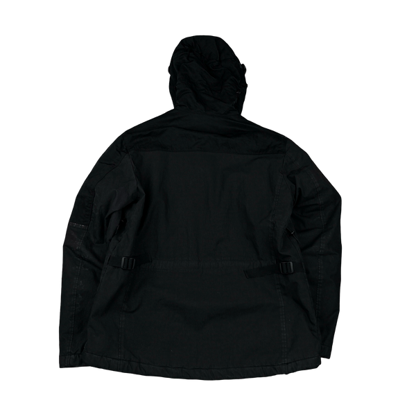 CP Company Black 50 Fili Quilted Explorer Cargo Jacket - Large
