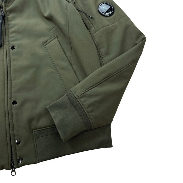 CP Company Khaki Soft Shell Bomber Jacket - Medium