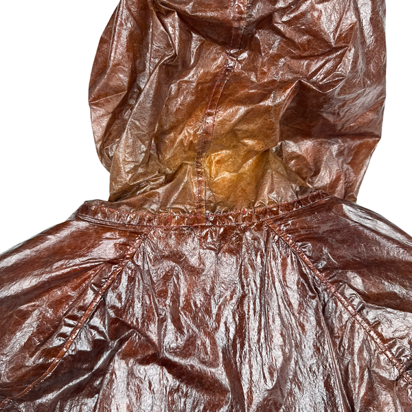 Stone Island 2001 Dark Red Micro Felt Transparent Laminated Web Jacket - Large