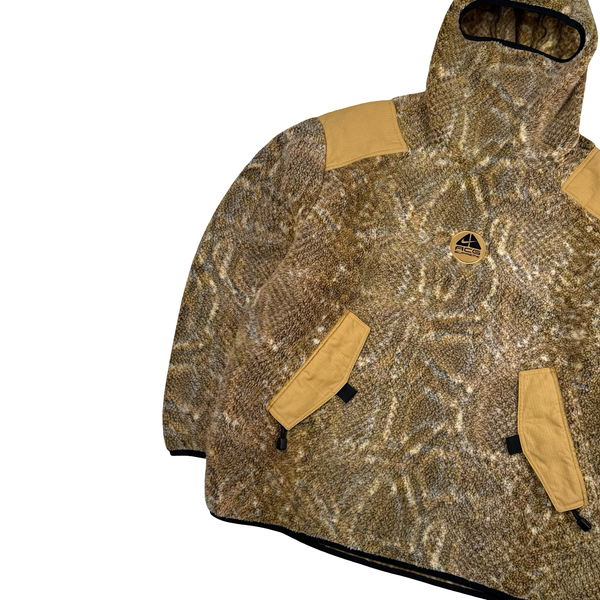 ACG Nike X Supreme Full Face Hood Pullover Snake Skin Print Fleece Jumper - XL